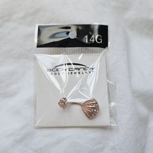 Body Candy Rose Gold Jewel Shell Bell Ring